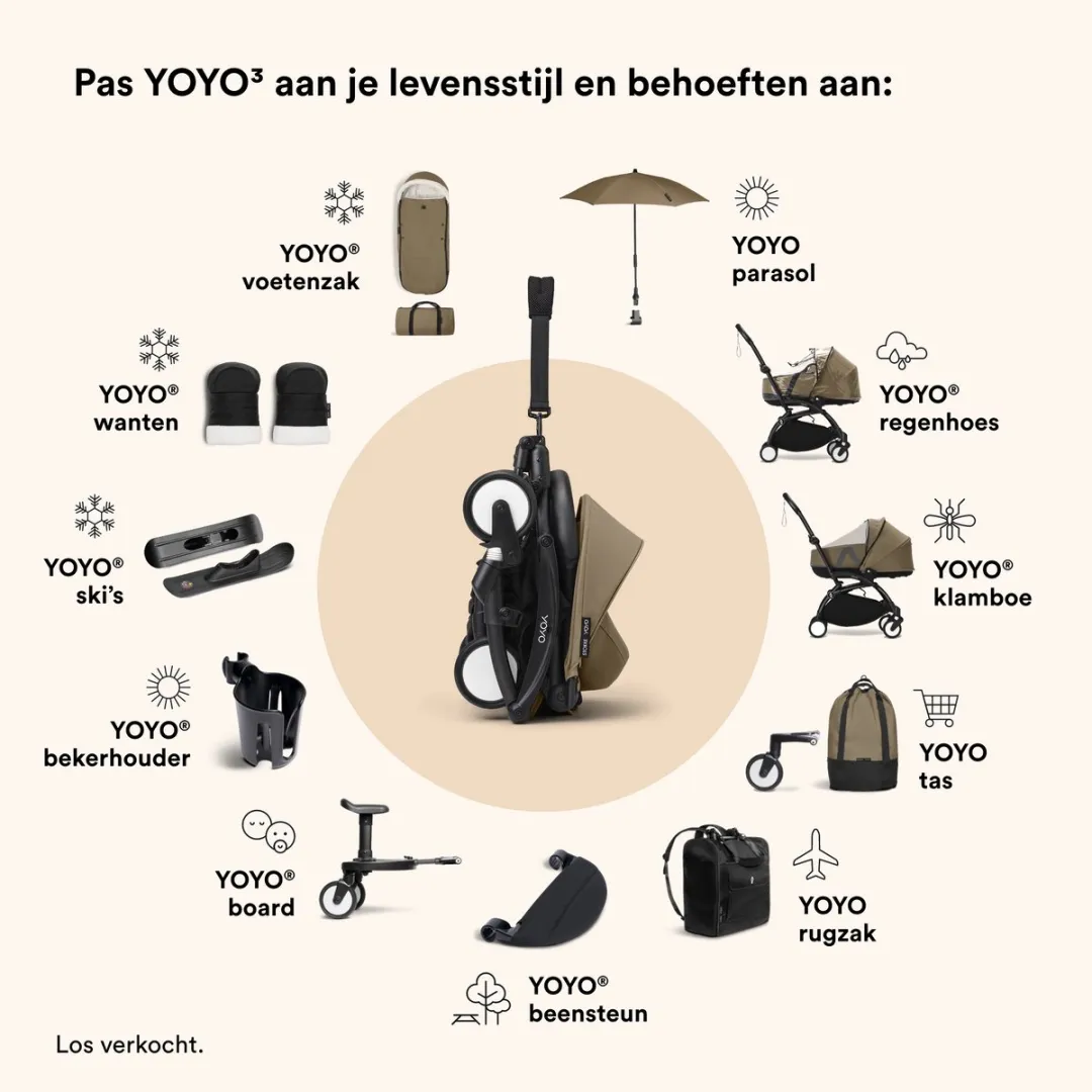 Stokke YOYO Newborn Shell Toffee - inclusief matras & voetenzak