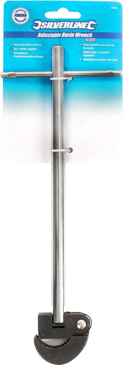 Silverline Verstelbare Wastafel Moertang 280mm - afbeelding 2 van 2