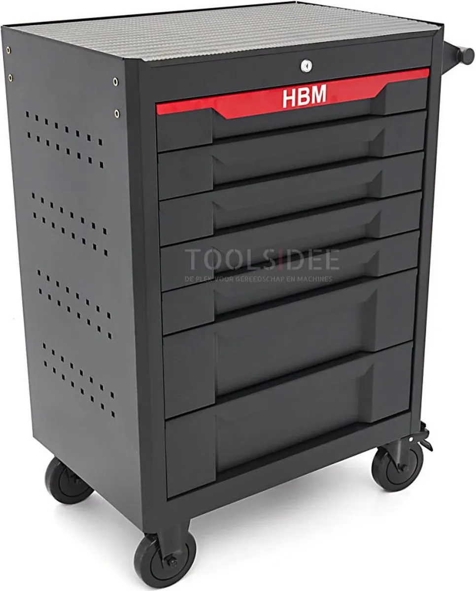HBM Gereedschapswagen 7 Lades - 68cm - Zwart