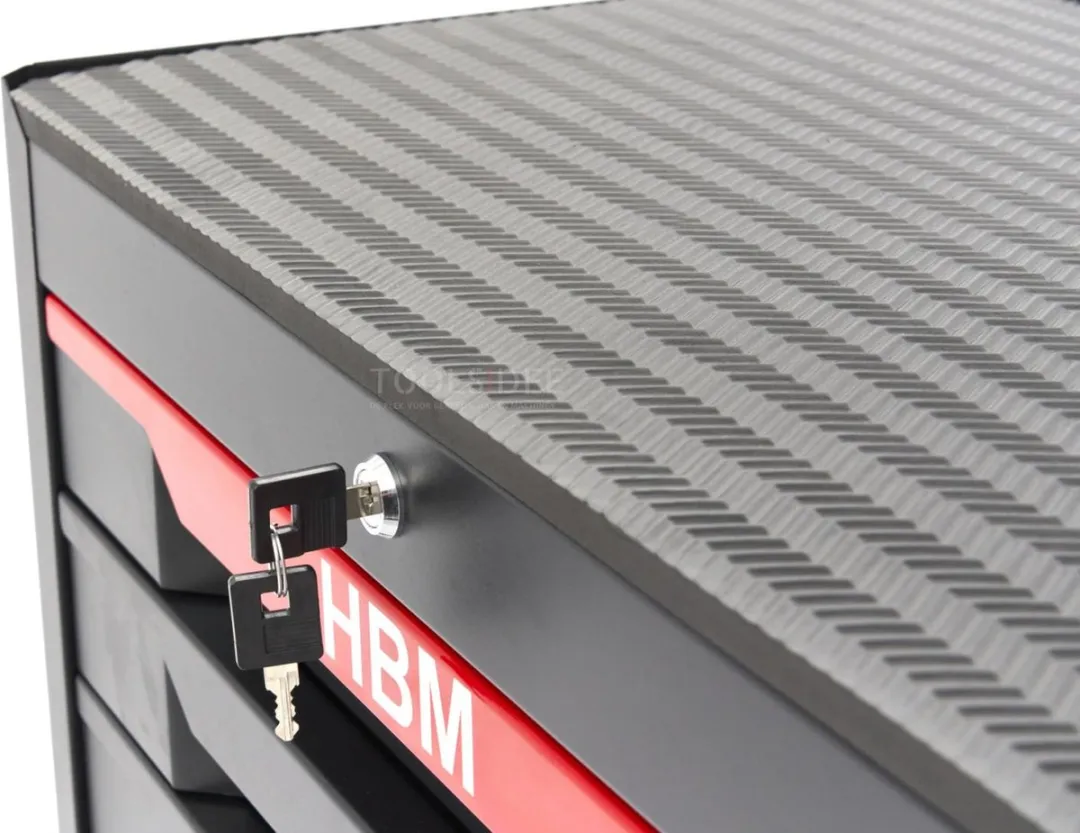 HBM Gereedschapswagen 7 Lades - 68cm - Zwart - afbeelding 6 van 6