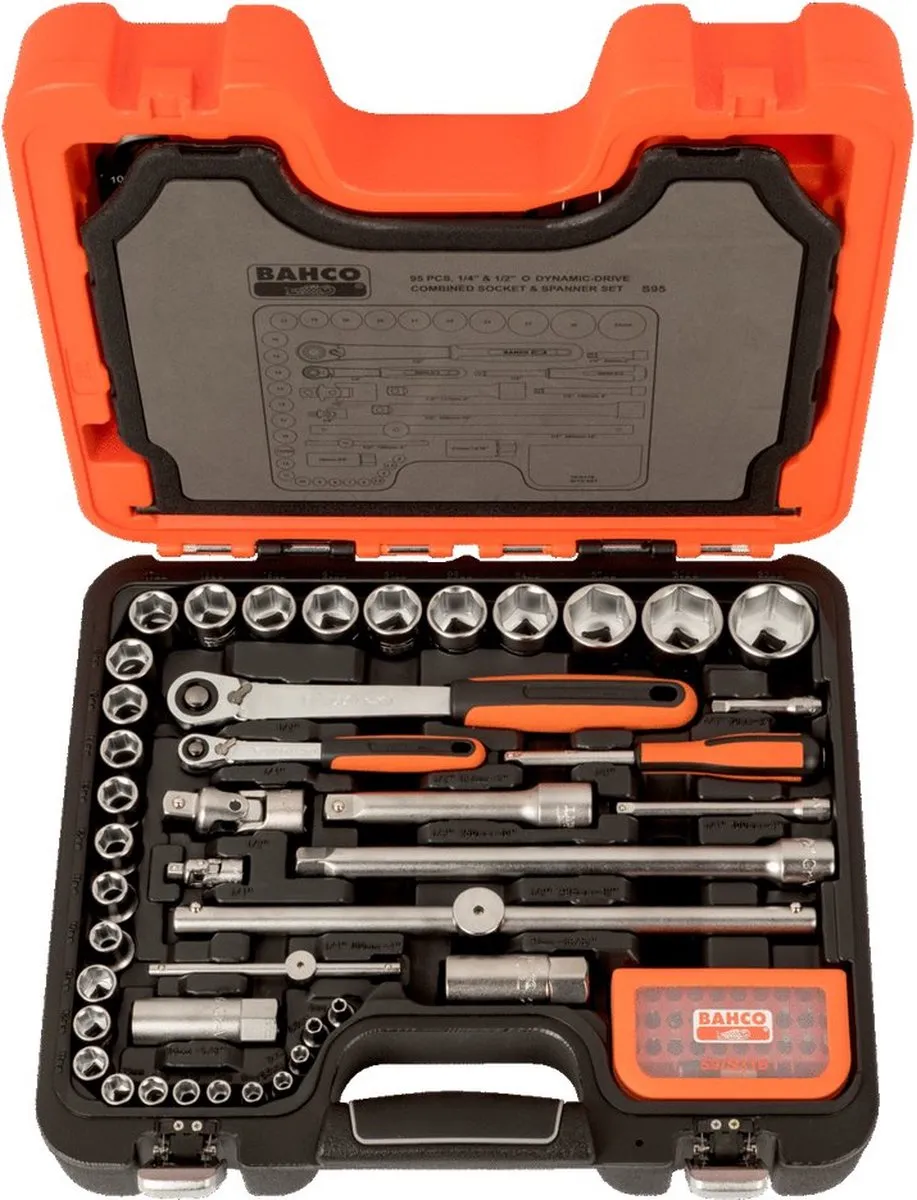 Bahco S95 Dopsleutelset 95-delig 1/2" 1/4"