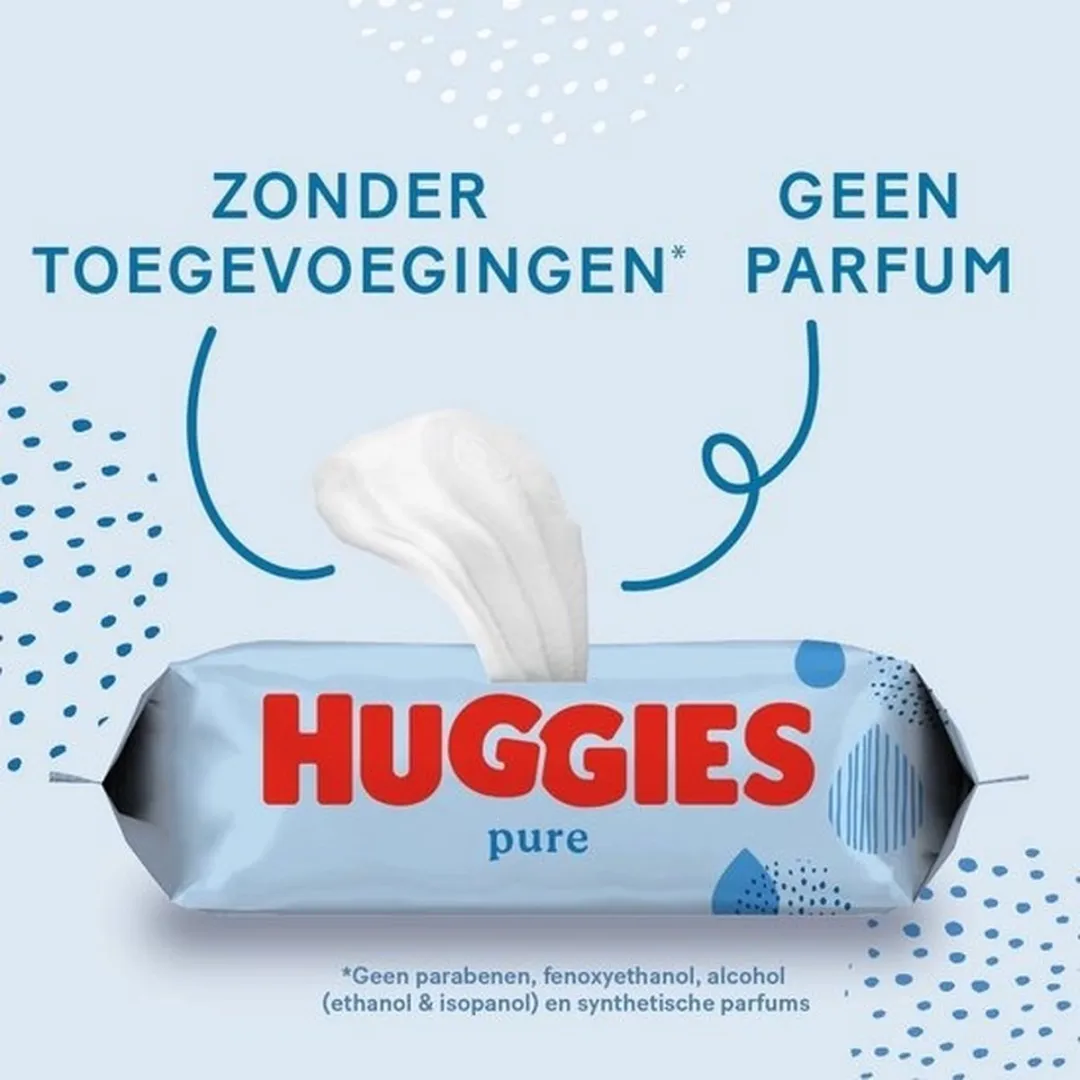 Huggies Pure Billendoekjes 3360 Stuks - 60x56