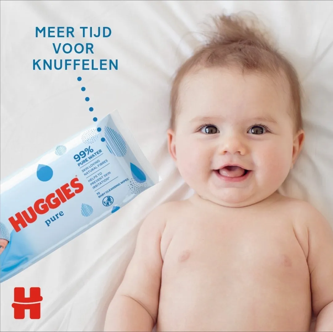 Huggies Pure Billendoekjes 3360 Stuks - 60x56
