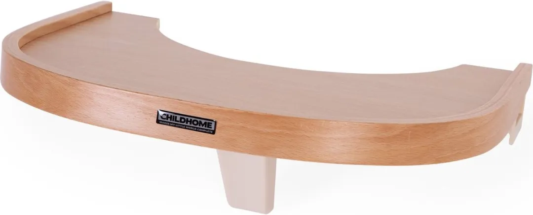 Childhome Evolu - Eettablet - Dienblad - Inclusief siliconen placemat - Hout - Naturel