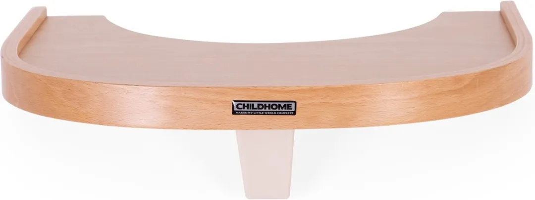 Childhome Evolu - Eettablet - Dienblad - Inclusief siliconen placemat - Hout - Naturel