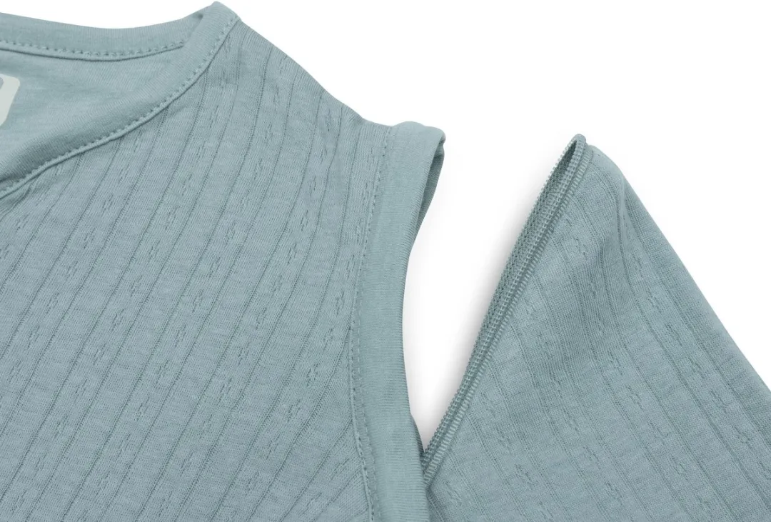 Jollein Baby Slaapzak Zomer Afritsbare Mouw 70cm - Ajour Sea Green