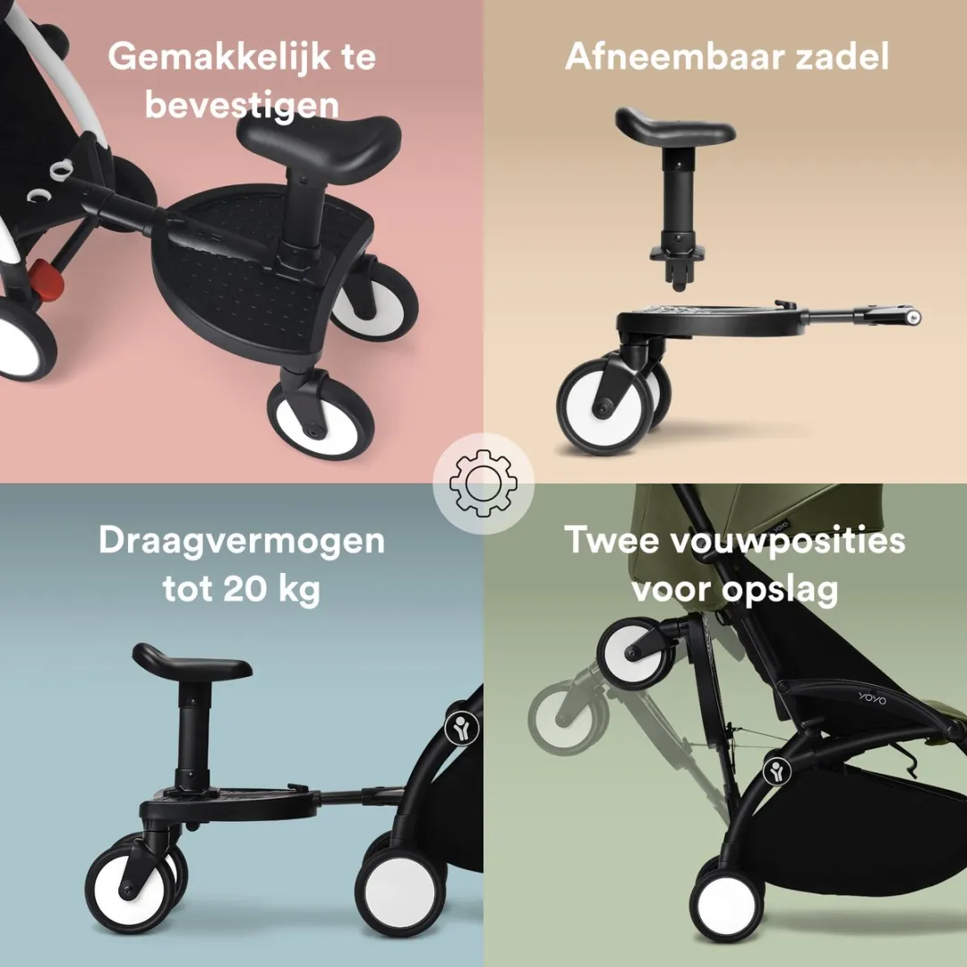 Stokke YOYO Board - Extra Zitplaats Black