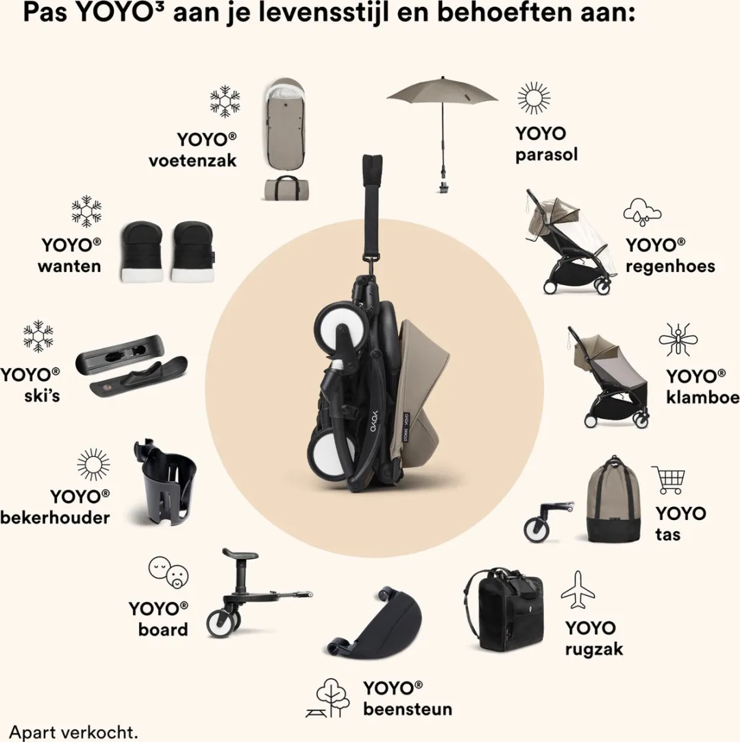 Stokke YOYO Regenhoes - Zwart