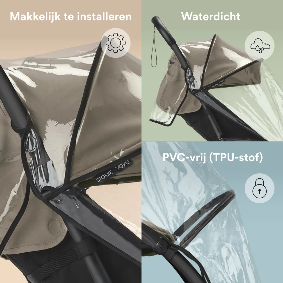 Stokke YOYO Regenhoes - Zwart