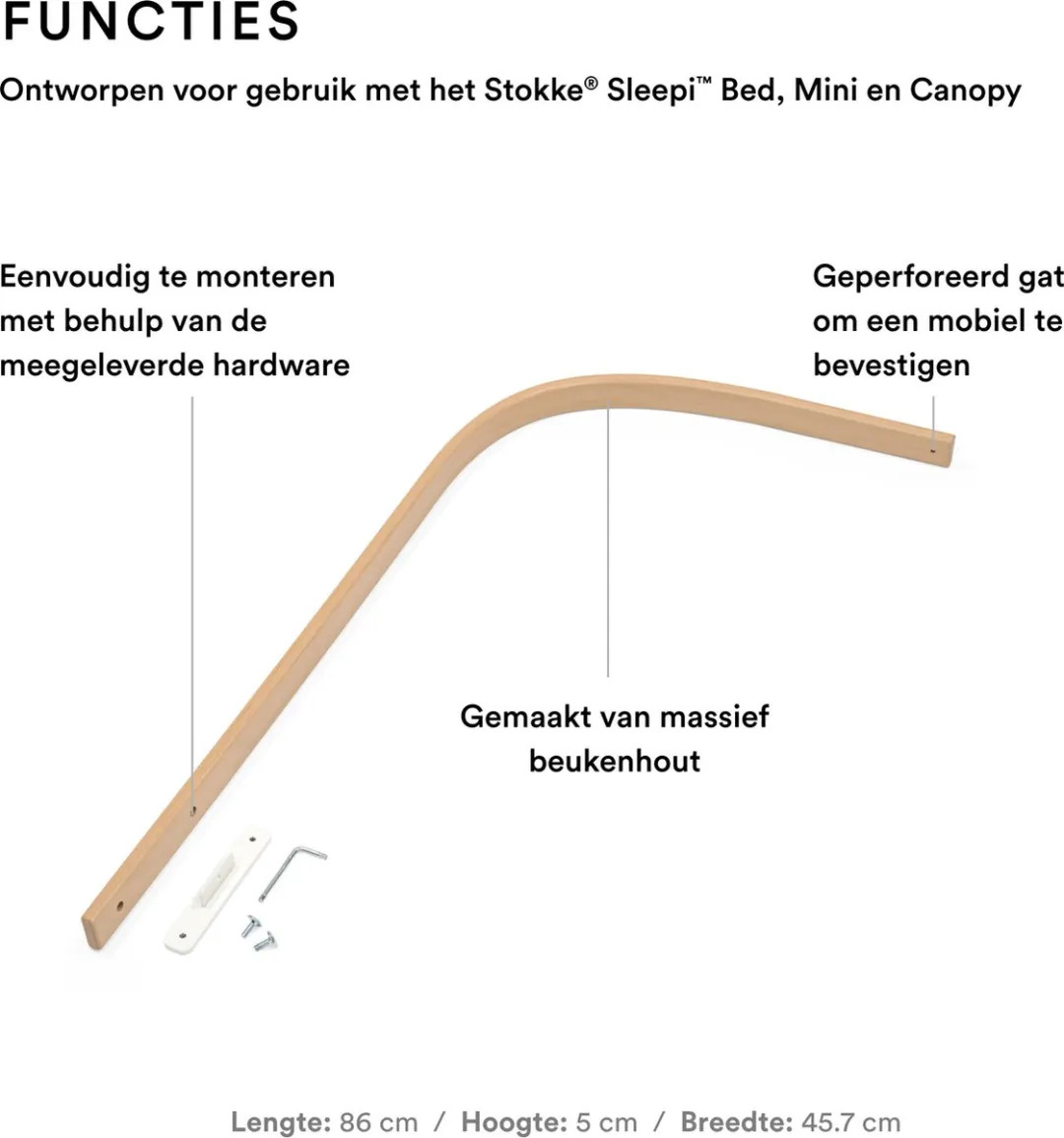 Stokke Sleepi Drape Rod V3 - Natural