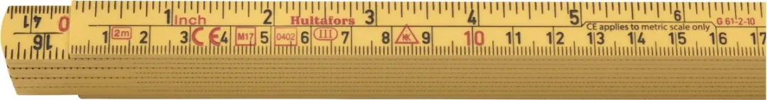 Hultafors G61-2-10GU Duimstok 2m