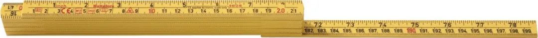 Hultafors G61-2-10GU Duimstok 2m - mm/inch - Beige - afbeelding 2 van 6