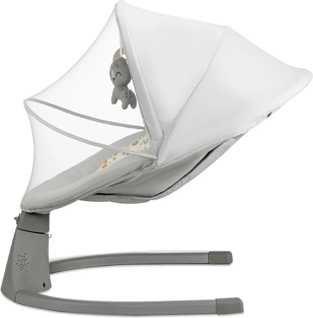 KinderKraft LUMI 2 Schommelstoel & Wipstoel Lichtgrijs