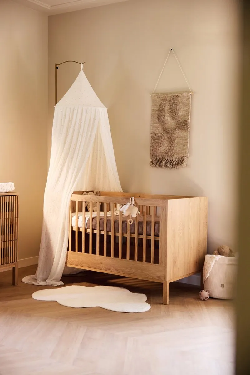 Jollein Baby Deken Ledikant Box Knit 100x150cm - Milky Coffee