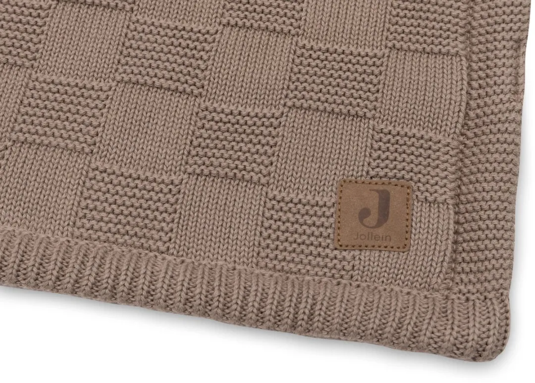 Jollein Baby Deken Ledikant Box Knit 100x150cm - Milky Coffee