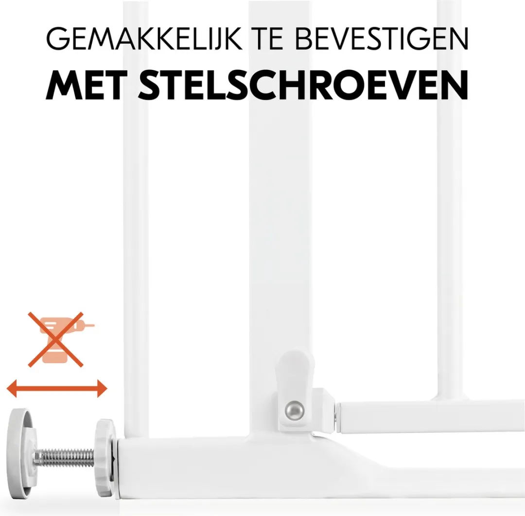 Hauck Clear Step Autoclose Traphekje 75-80cm - Wit