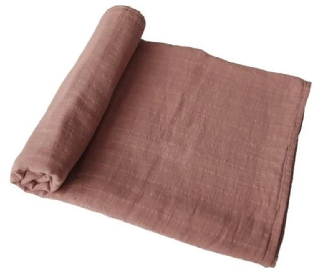 Mushie Swaddle XL Hydrofiel 120x120cm - Cedar