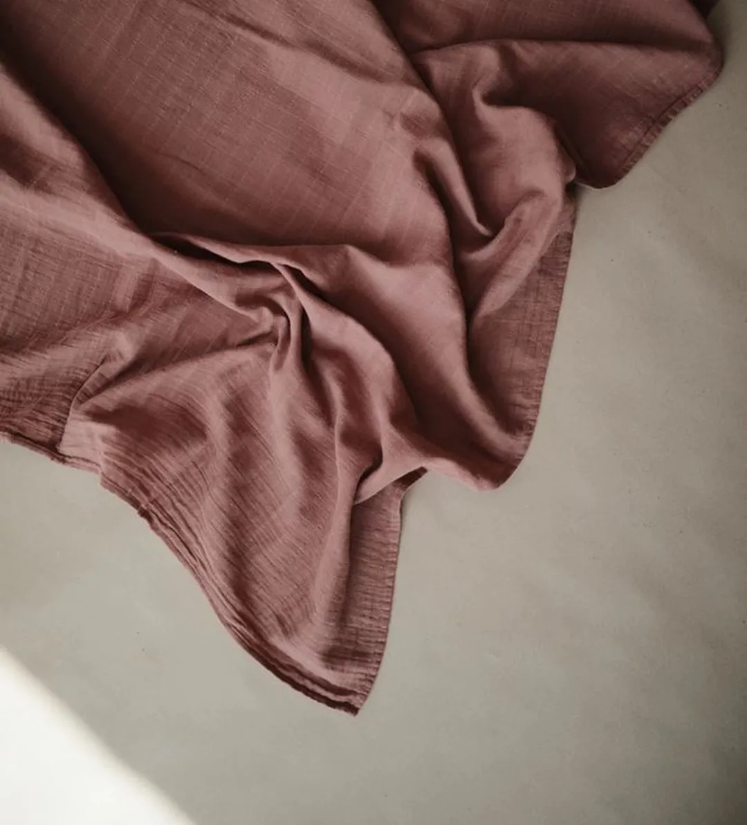 Mushie Swaddle XL Hydrofiel 120x120cm - Cedar
