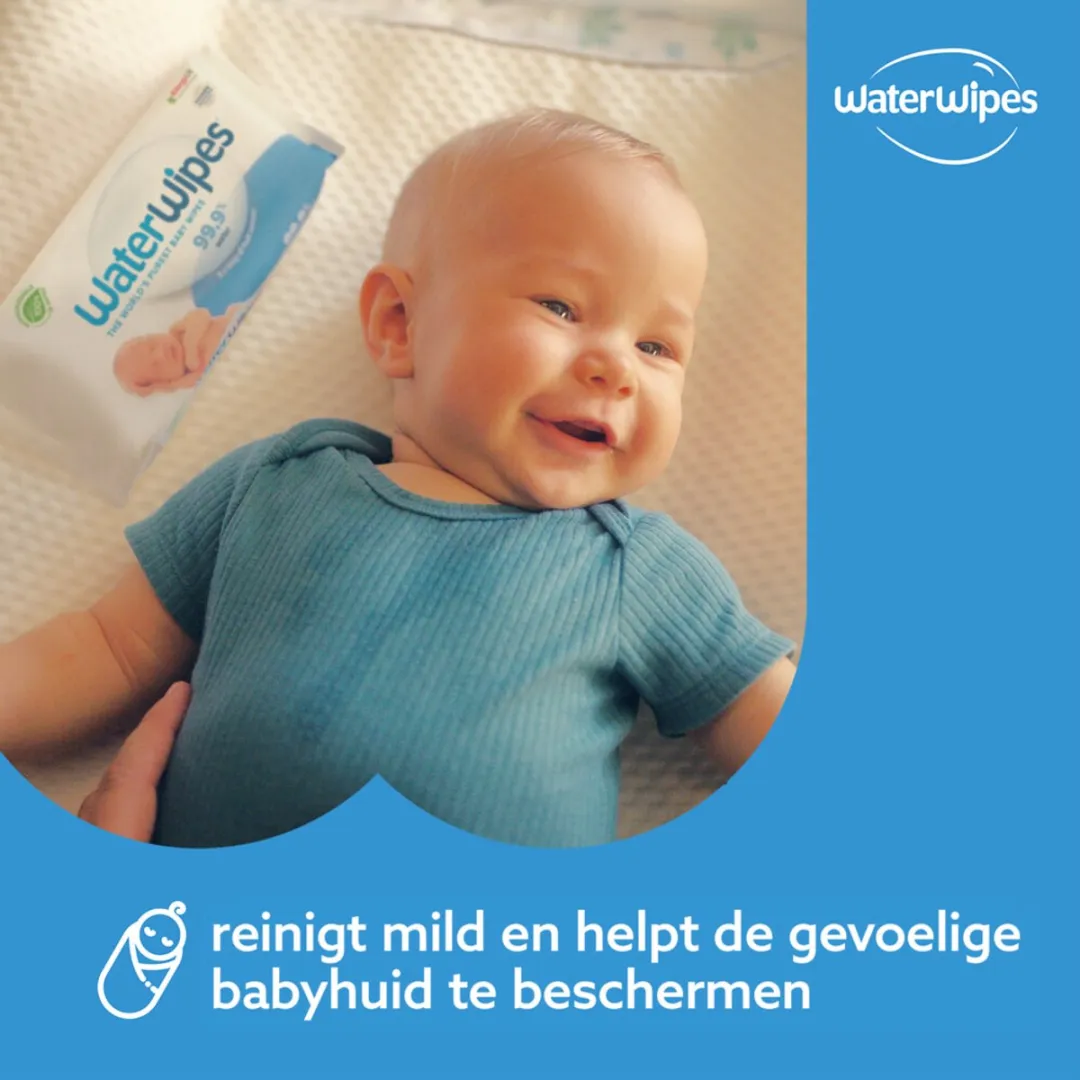WaterWipes Billendoekjes Bio - 9 x 60 stuks - 540 doekjes