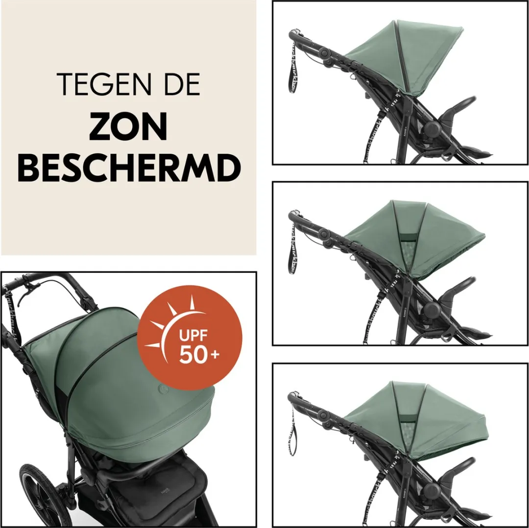 Hauck Runner 3 Buggy - XL-luchtwielen Vering Jungle Green