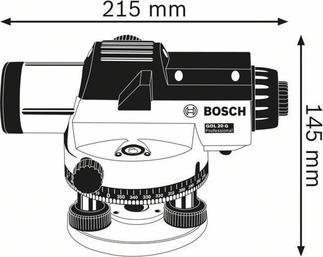 Bosch Professional GOL 20 G Optisch Nivelleertoestel - Zilver/Blauw - afbeelding 2 van 6