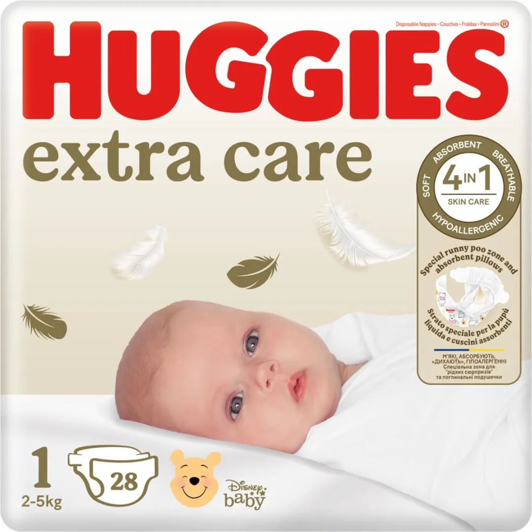 Huggies Extra Care Luiers Maat 1