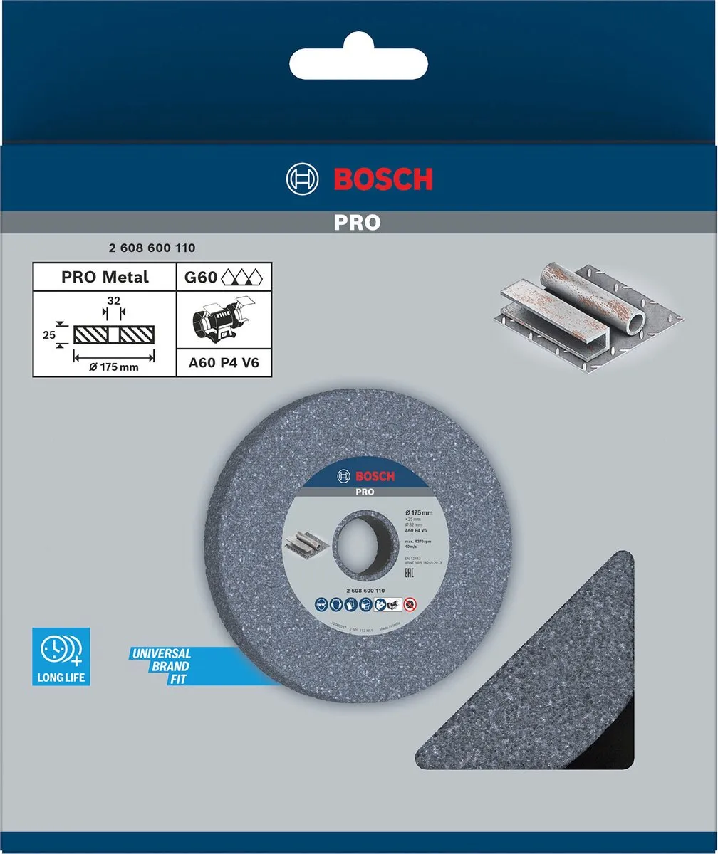 Bosch Professional Slijpsteen 175 K60 - 2608600110