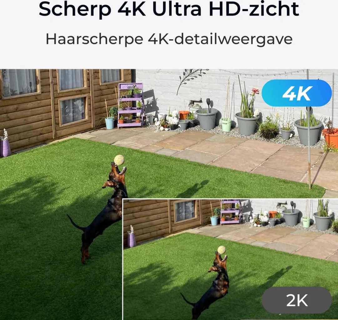 Reolink 4K Beveiligingscamera buiten draadloos, Automatische zoomtracking, 2,4/5 GHz WiFi, Nachtzicht in kleur TrackMix