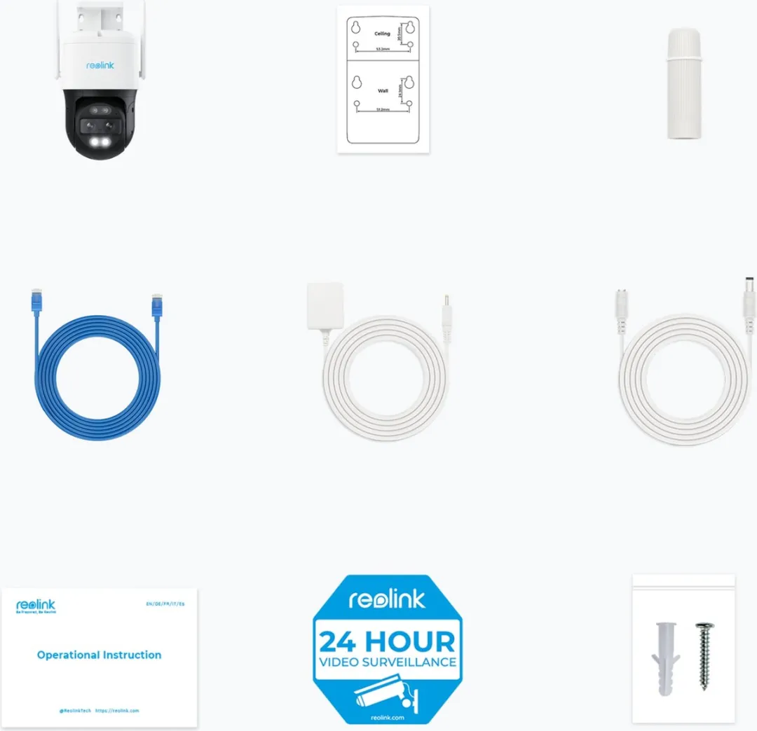 Reolink 4K Beveiligingscamera buiten draadloos, Automatische zoomtracking, 2,4/5 GHz WiFi, Nachtzicht in kleur TrackMix