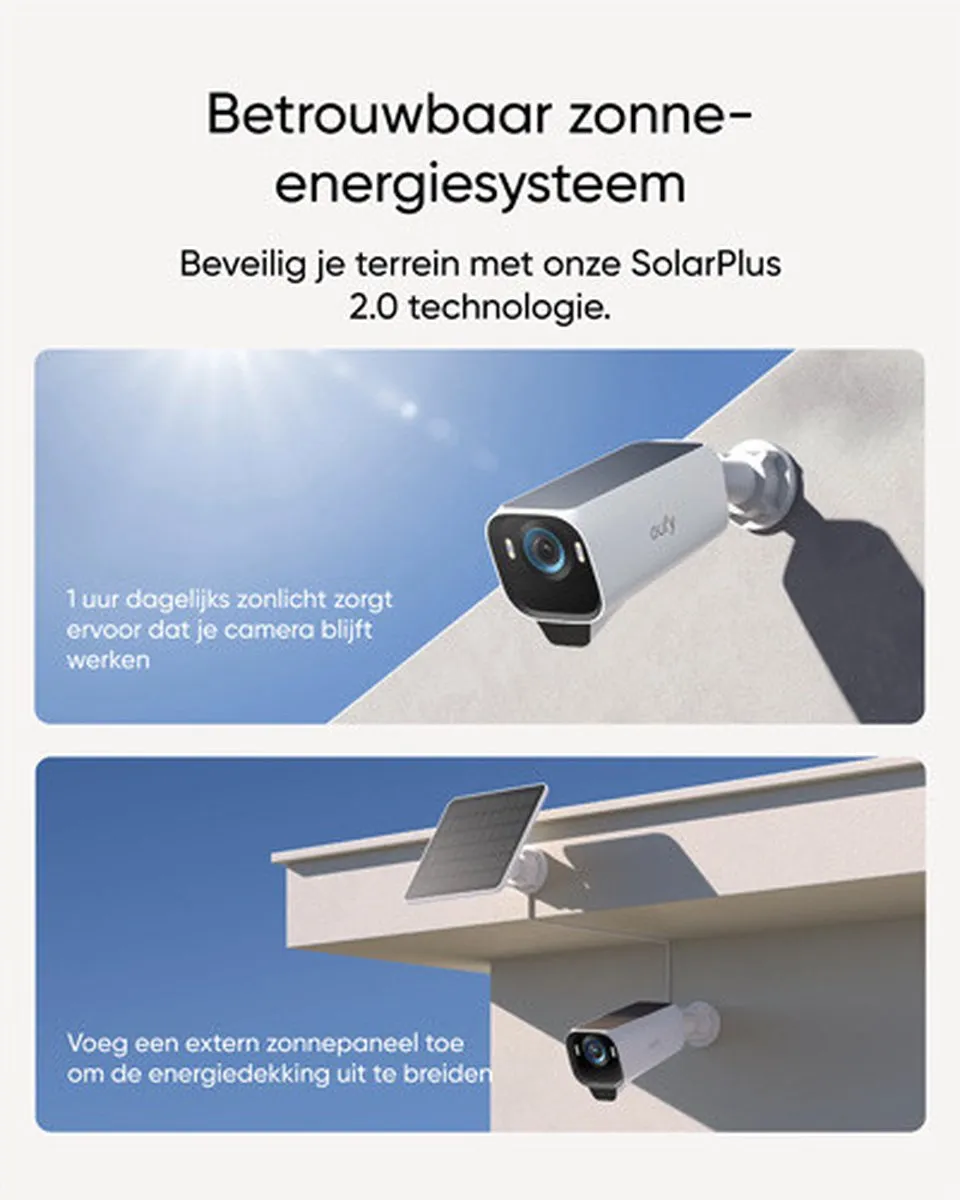 Eufy Security S3 Pro T81623W1 Buitencamera - 4K - Zonne-energie - Wit