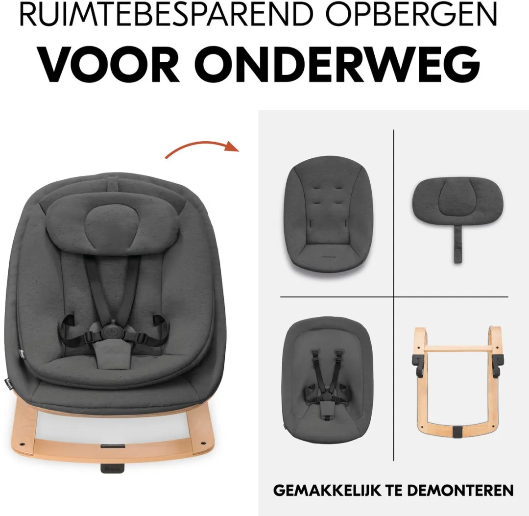 Hauck Highchair Bouncer Eco 3-in-1 - Deep Grey