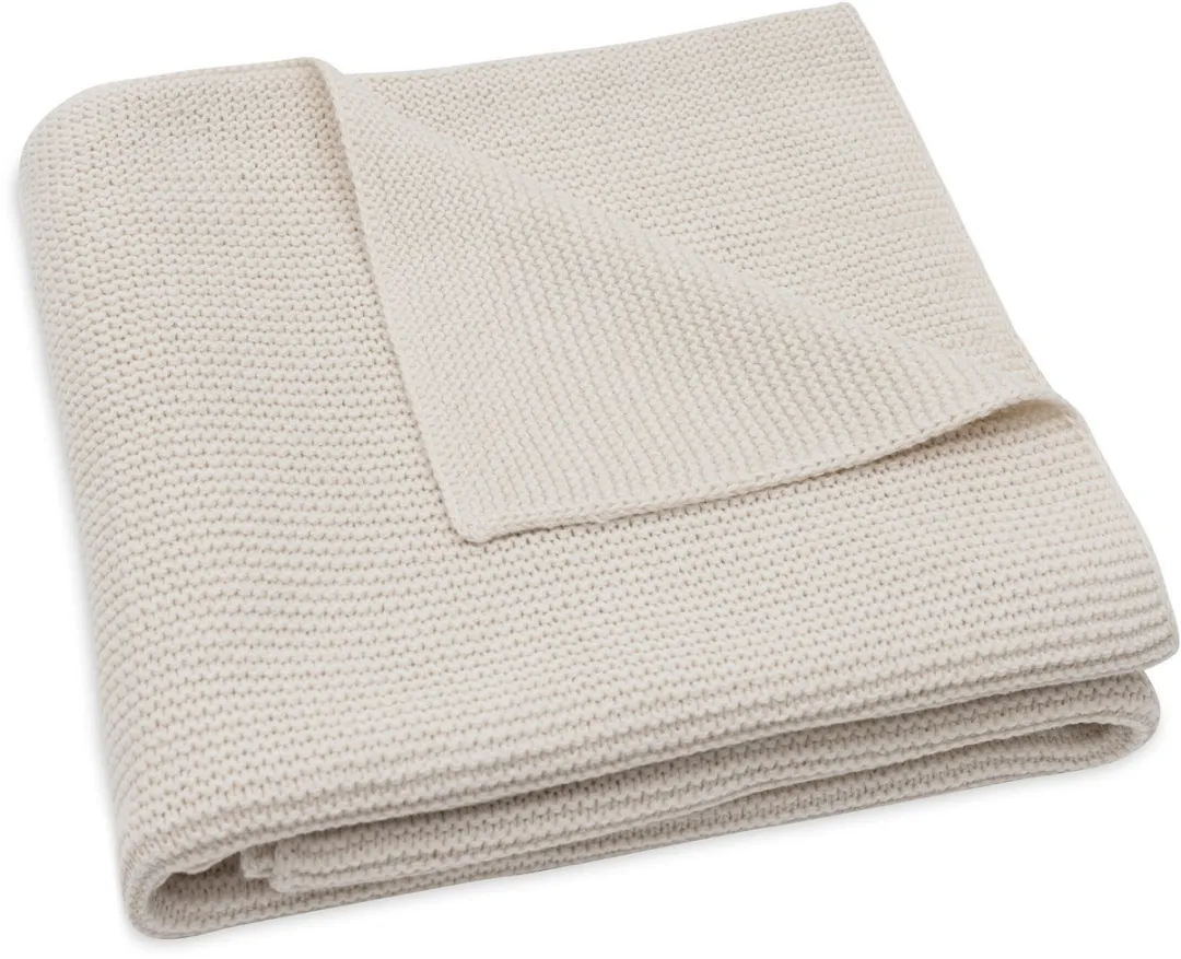 Jollein Baby Deken Wieg 75x100cm Basic Knit - Oatmeal