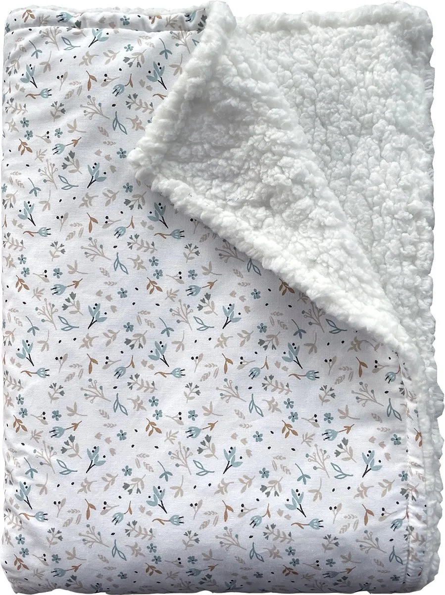 BINK Bedding Ledikantdeken Blossom 100x150cm - Offwhite