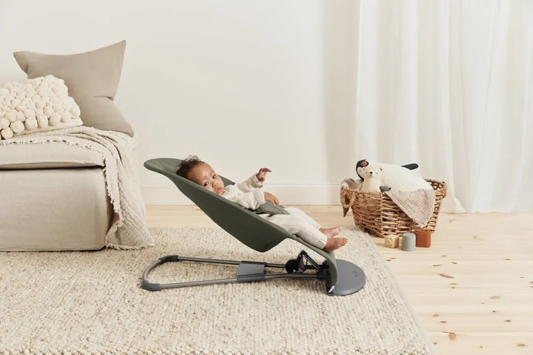 BabyBjörn Wipstoel Bliss Geweven Kroonblad - Donkergroen