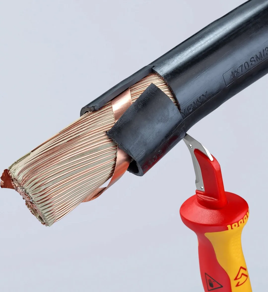 Knipex Kabelmes met glijschoen 155mm VDE - Zwart
