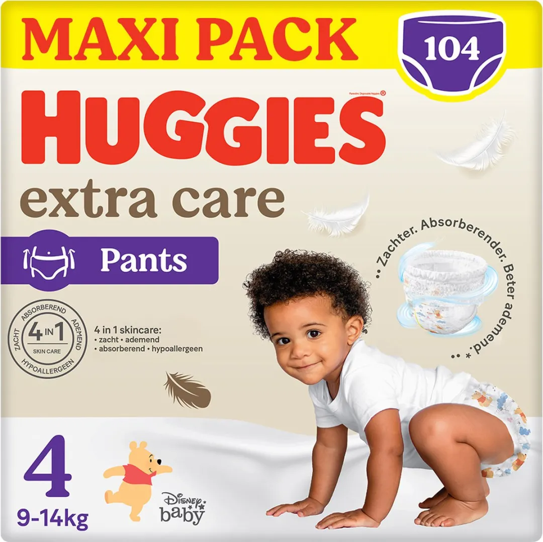Huggies Extra Care Luierbroekjes Maat 4 104 Stuks