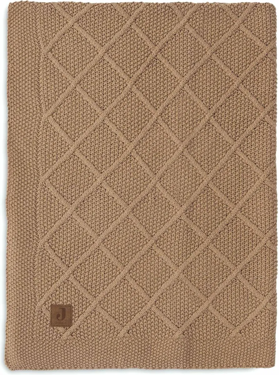 Jollein Wiegdeken 75x100cm Check Knit Biscuit
