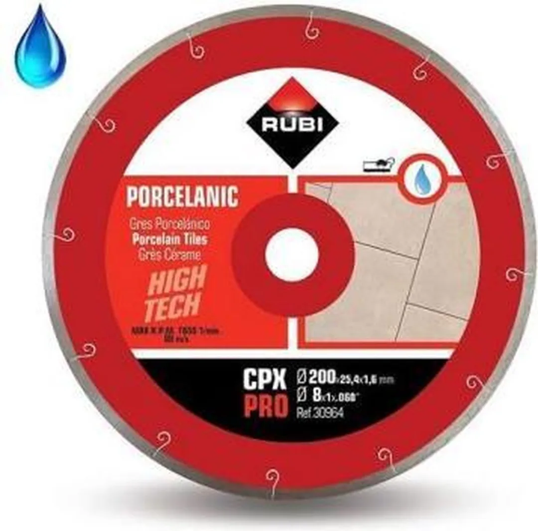 Rubi CPX 200 PRO Diamantdoorslijpschijf 200mm - Keramiek