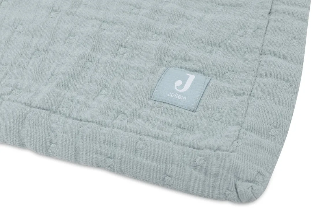Jollein Baby Deken Wieg Jersey 75x100cm - Sea Green GOTS