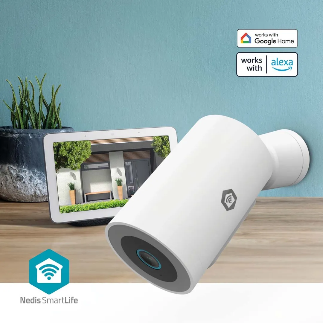 Nedis SmartLife WIFICO15CWT Beveiligingscamera Buiten - Full HD - IP65 - Wit