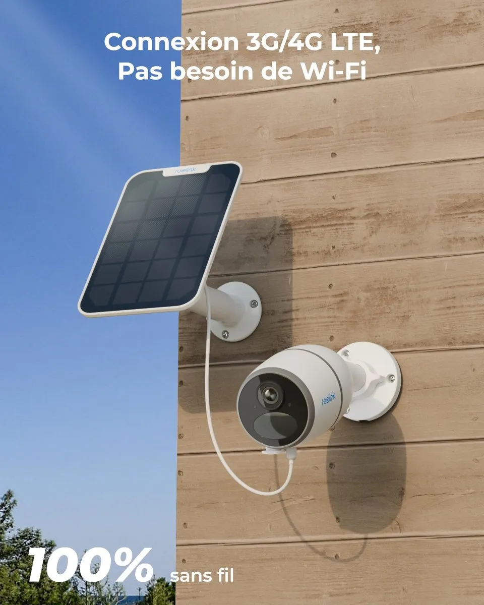 Reolink Go Plus 4G LTE Camera 2K - Zonnepaneel - Wit