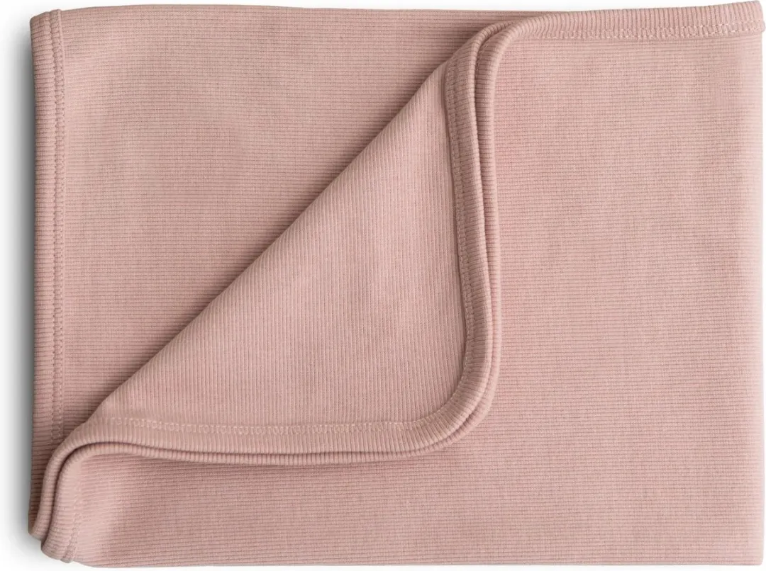 Mushie Wiegdeken Ribbed Blush