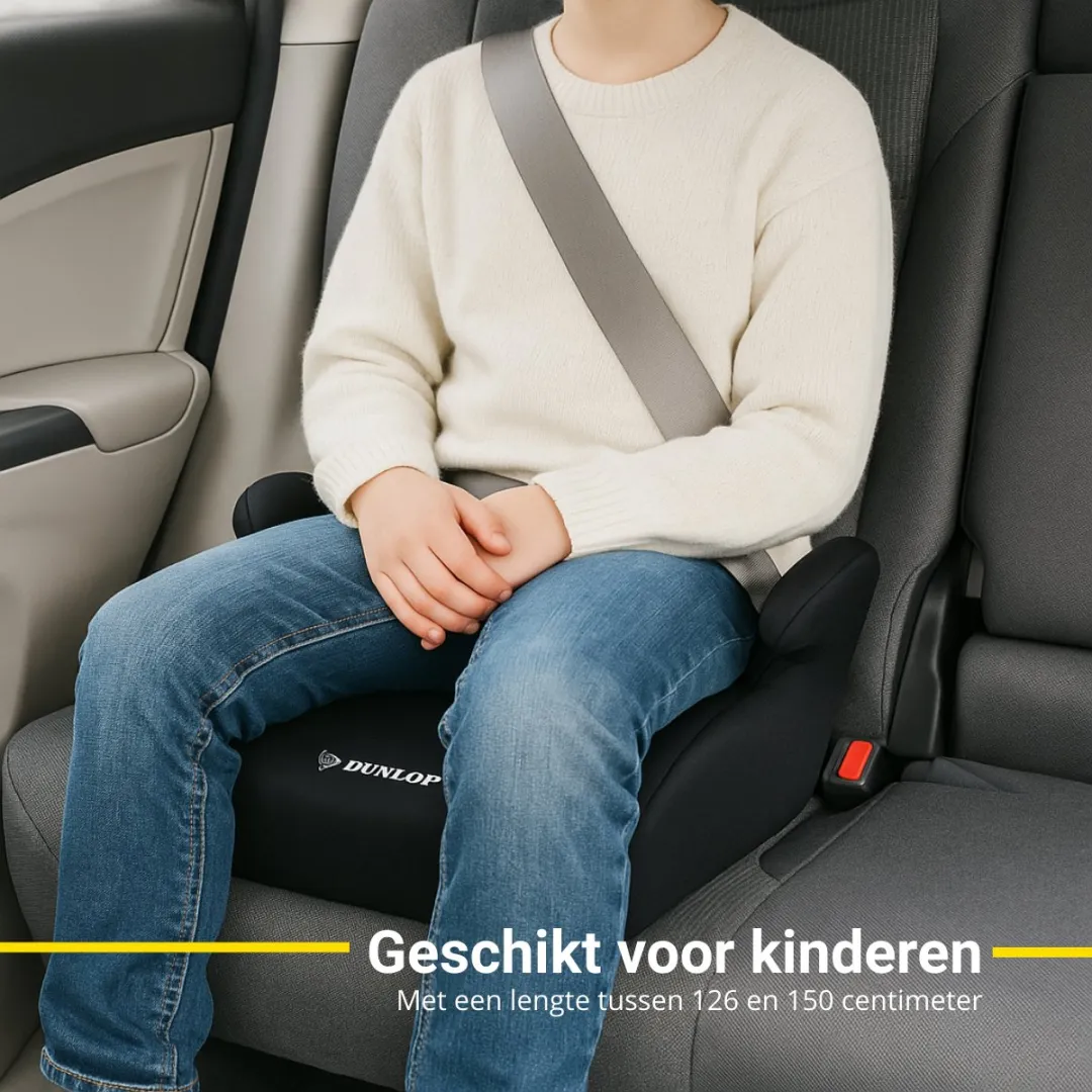 Dunlop Kinderzitje Auto 126-150cm - Zwart - afbeelding 6 van 6