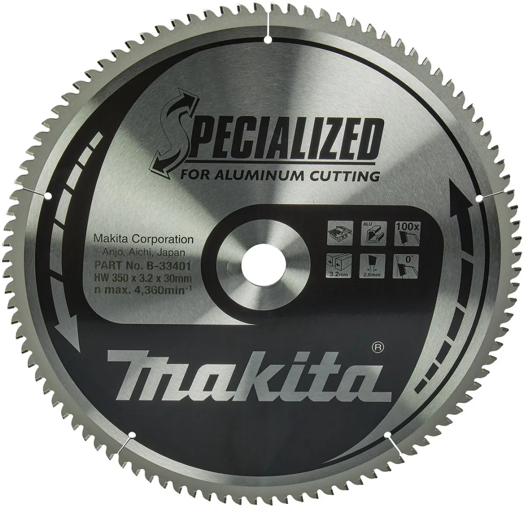 Makita B-33401 Tafelzaagblad Aluminium 350mm 100T