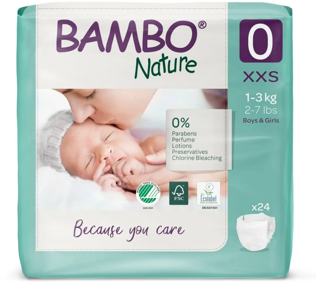 BAMBO Nature Luiers Maat 0 24 Stuks