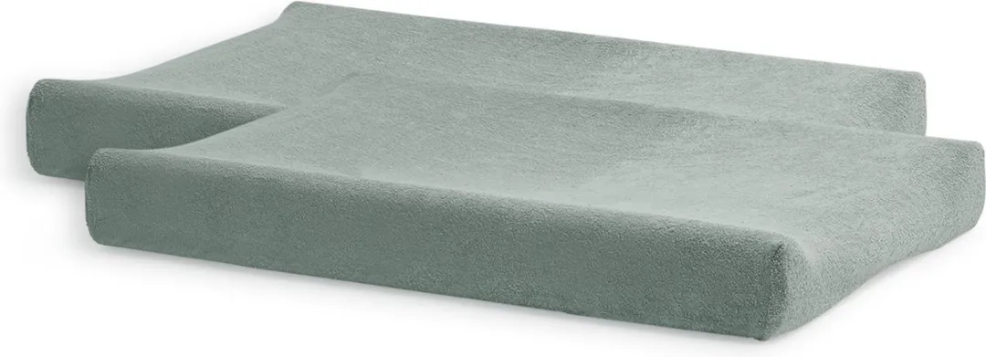 Jollein Aankleedkussenhoes Badstof 50x70cm - Ash Green - 2 Stuks