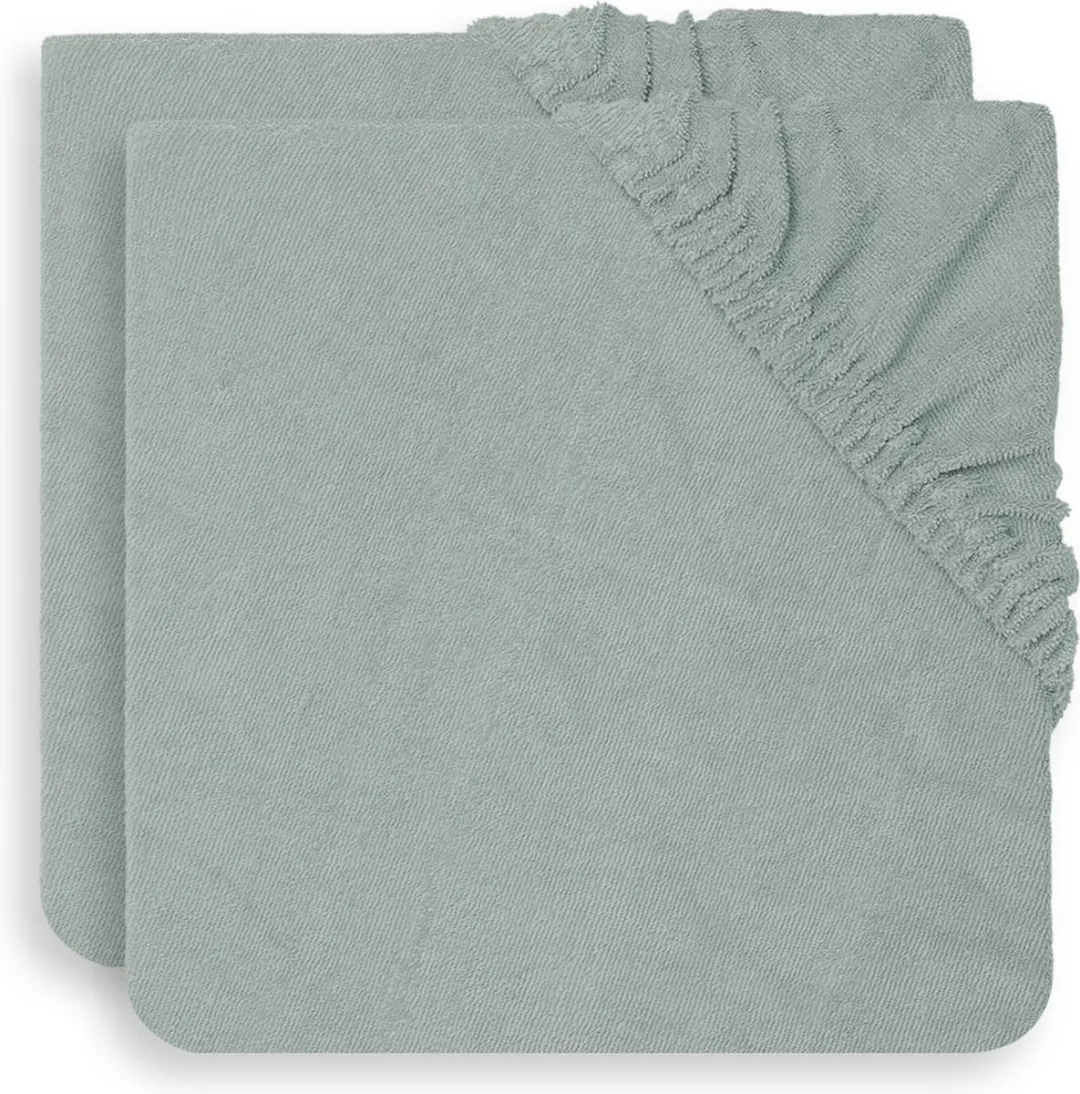 Jollein Aankleedkussenhoes Badstof 50x70cm - Ash Green - 2 Stuks