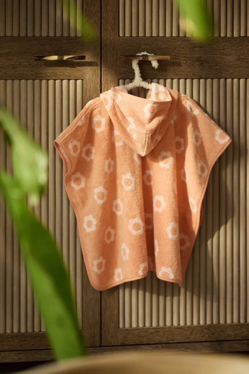 Jollein Badponcho 1-2 jaar - Badstof - Flower Reversible