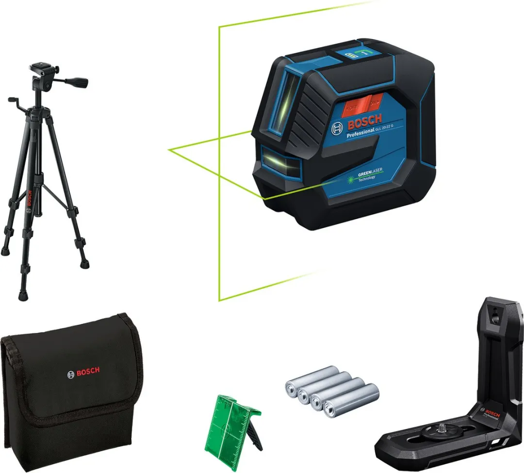 Bosch Professional GLL 20-22 G Lijnlaser - 4x AA Batterijen - Groen