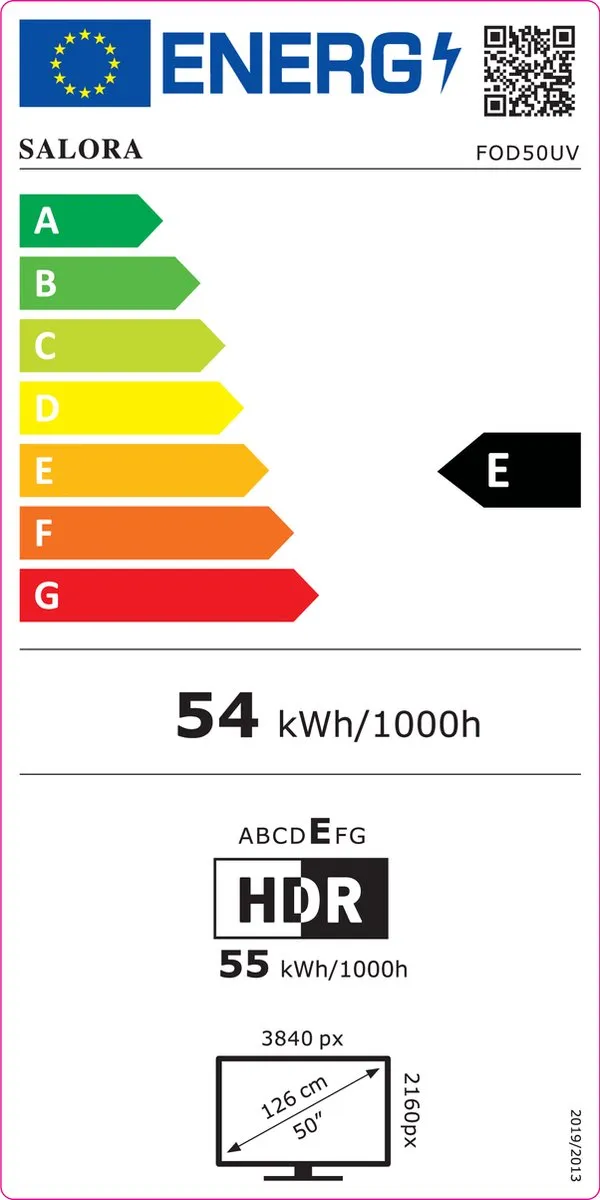 Salora FOD50UV 50 Inch Smart TV 4K - Zwart